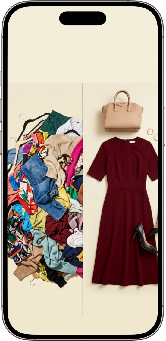 Outwizar — from a pile of clothes to a curated outfit